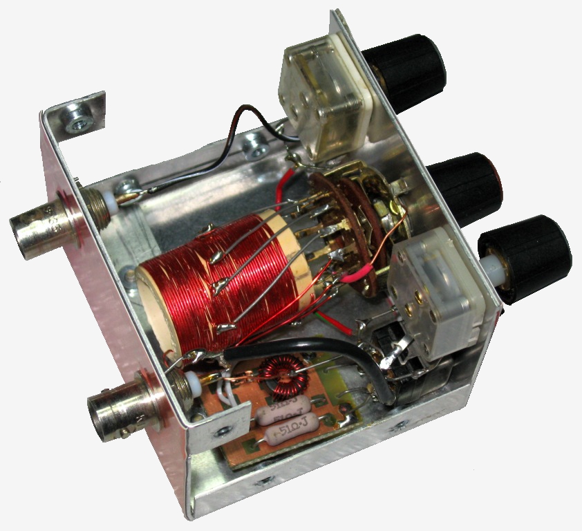 Interior view of actual Lazure Portable rugged antenna tuner