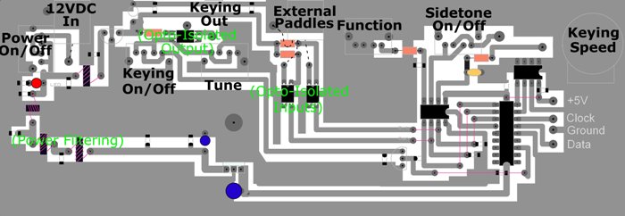 PCB, X-Ray view of the Lazure keyboard keyer