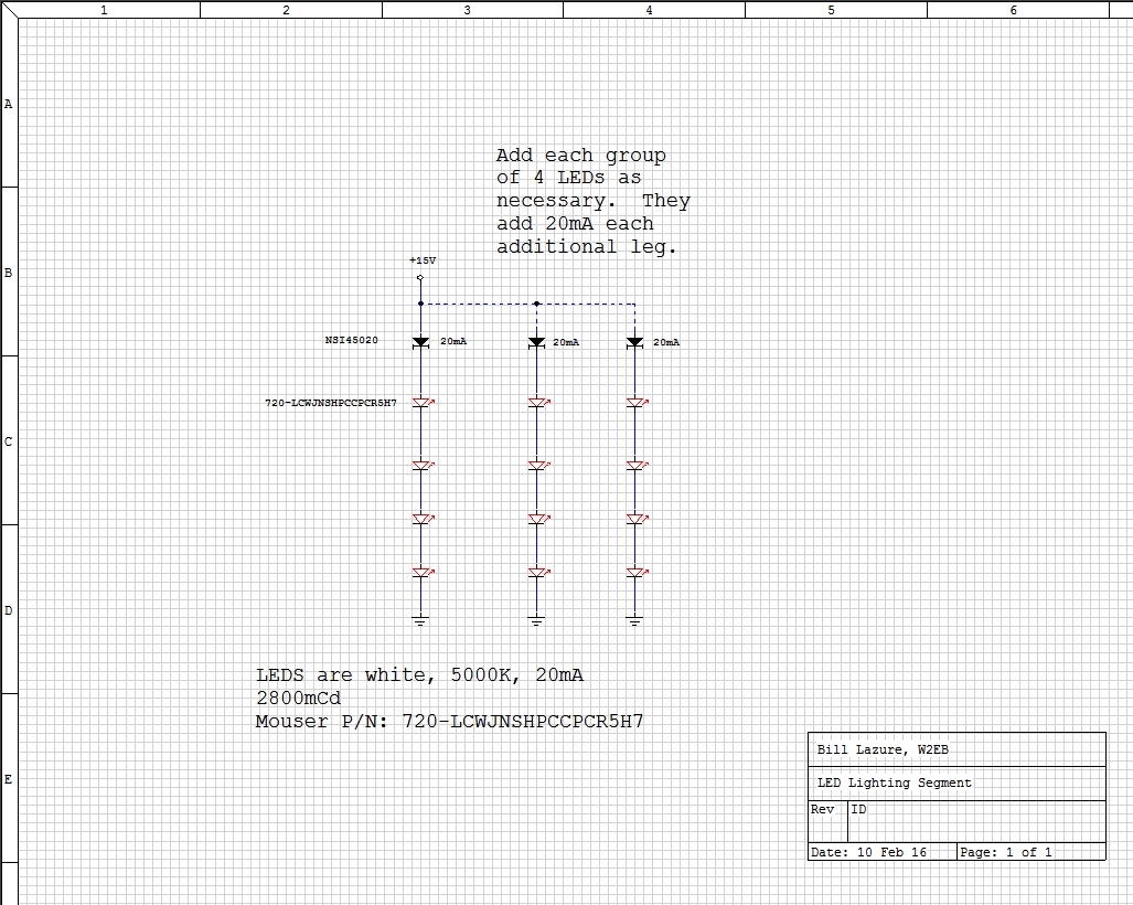 Schematic of the Lazure Homebrew LED Lights