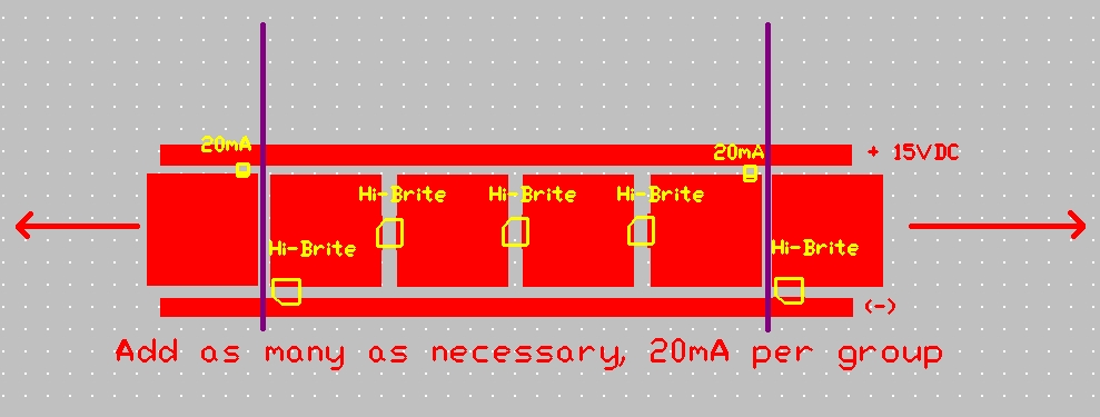 Example PCB of the Lazure LED Homebrew lights