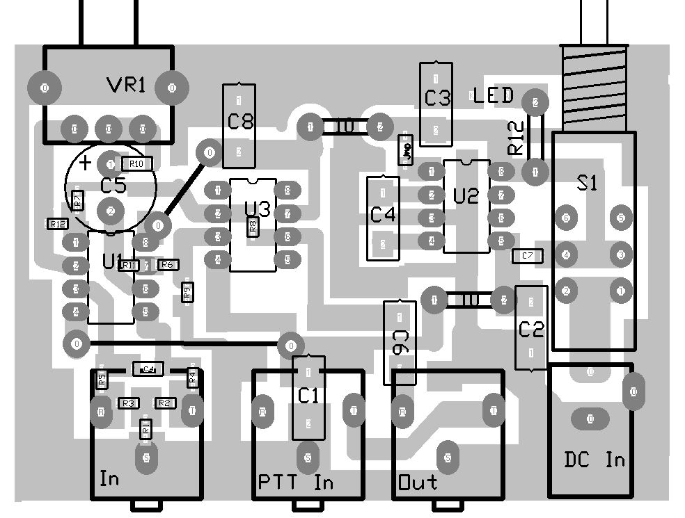 PCB of the Lazure Microphone Preamp