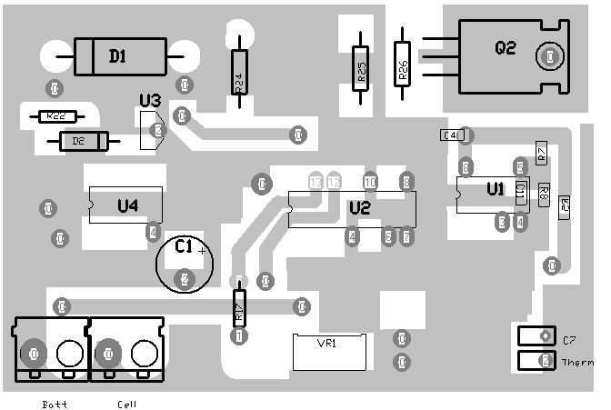 PCB Top View, Lazure Solar Charge Controller