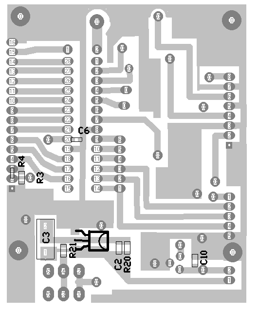 Lazure combined SWR & RF Power Meter Digital PCB Bottom View