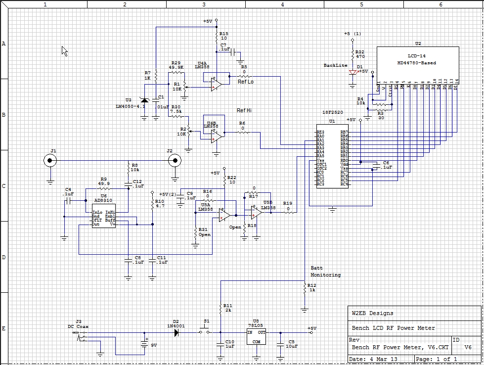 Schematic - Lazure RF Power meter