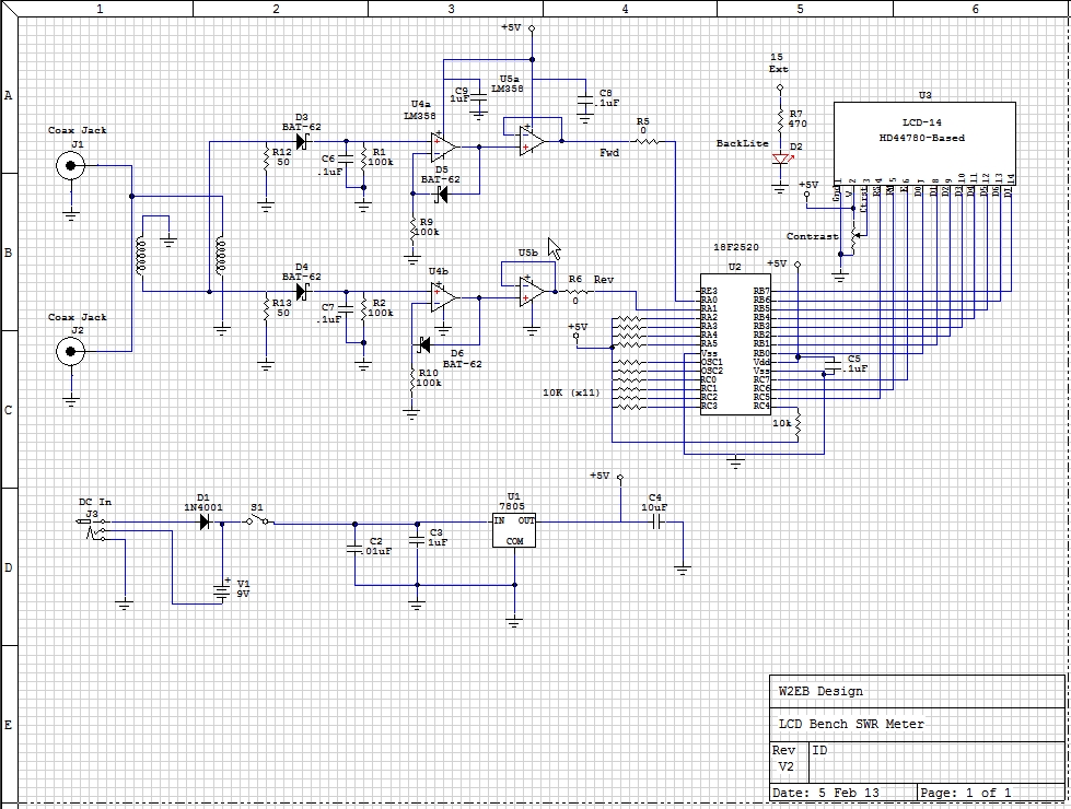 Schematic - Lazure SWR meter