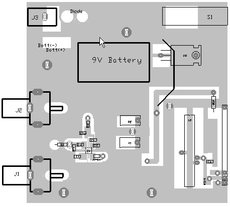 Lazure RF Power Meter PCB Top View