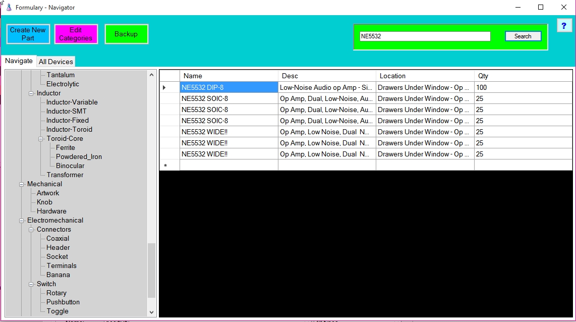 Formulary Search Page