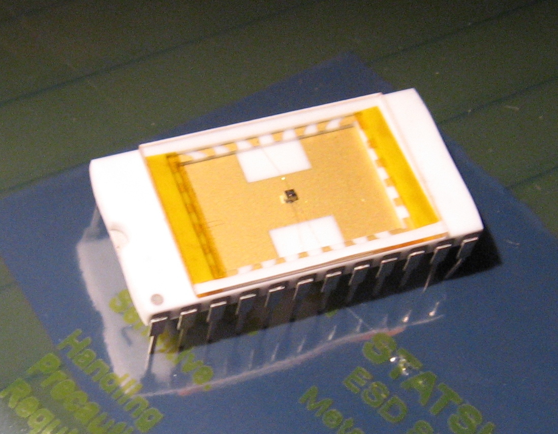 My Ring Oscillator IC mounted on a DIP Package